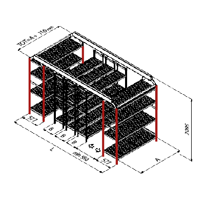 Sliding shelving system